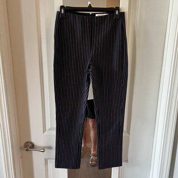 B136 Derek Lam 10 Crosby Striped Pull On Pants with Back Zipper Size 4 - Picture 1 of 6